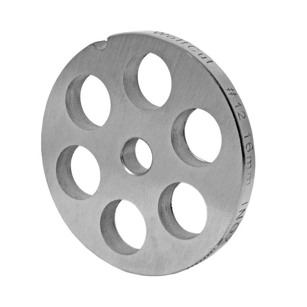 WolfCut INOX Perforated Plates Compatible with Maxima MMM 12 Meat Grinder (16.0 mm)