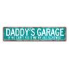 Wooden Sign "Daddy's Garage If He Can't Fix It We're All Screwed," Rustic Vintage Style, 15.2 x 61 cm view 1
