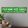 Personalized Wooden Garage Sign with Your Name view 3