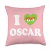 Sesame Street Heart Oscar The Grouch Throw Pillow, 18 x 18 in, Multicolor view 1