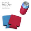 kwmobile 2x Can Coolers 500 ml, Beer Coolers 0.3 L – Neoprene Can Coolers for On the Go, Red/Blue view 4