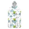 Chickwin 3D Cartoon Hooded Bath Poncho, Microfiber Surf Changing Towel, Quick-Drying, Crocodile Airplane, 75 x 145 cm view 1