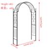 Vetris Galvanized Metal Rose Arch, 240 x 120 x 40 cm view 2