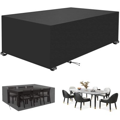 KADING Patio Furniture Cover, Heavy-Duty 420D Oxford Fabric, Waterproof, Windproof, UV-Resistant, 270 x 250 x 85 cm