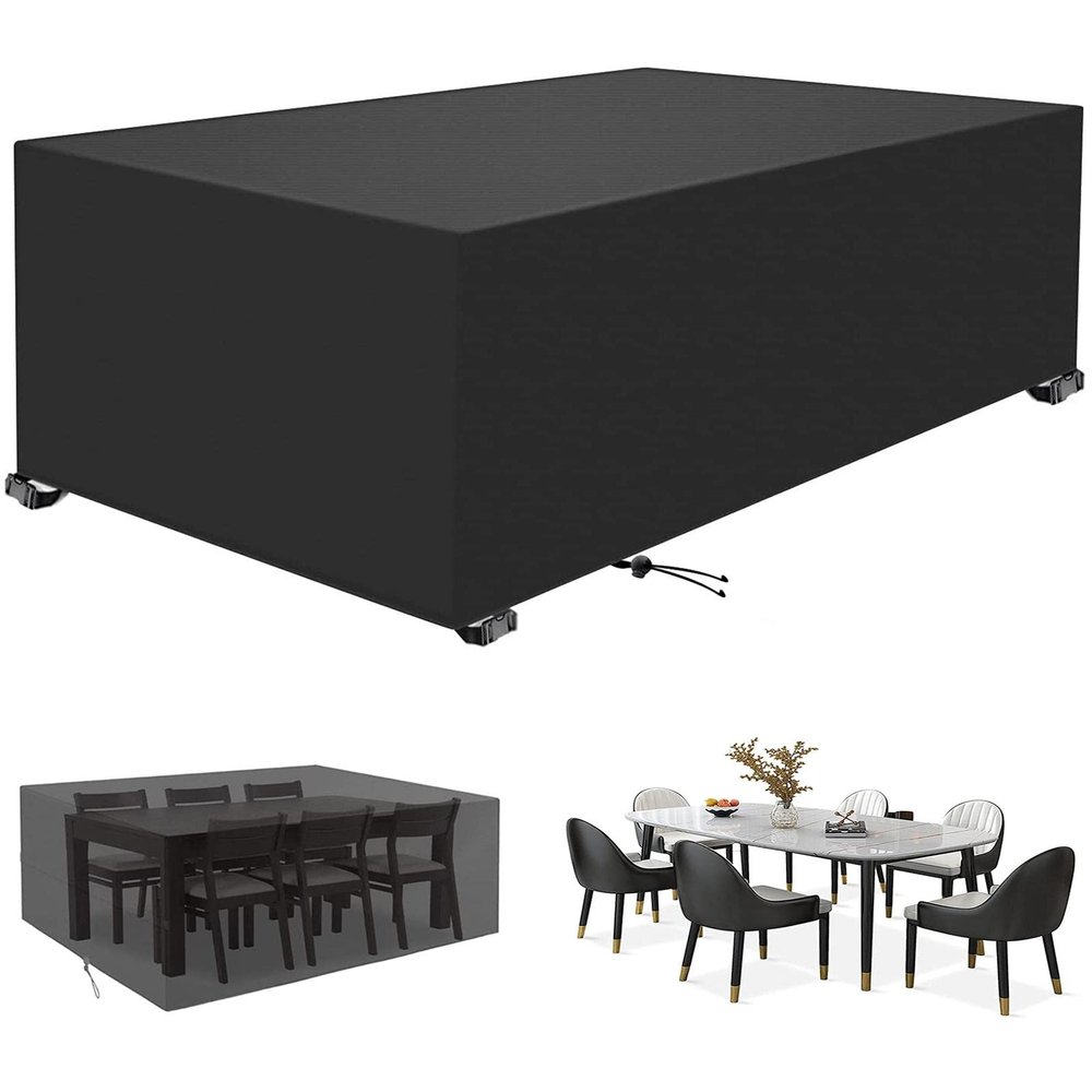 KADING Patio Furniture Cover, Heavy-Duty 420D Oxford Fabric, Waterproof, Windproof, UV-Resistant, 270 x 250 x 85 cm