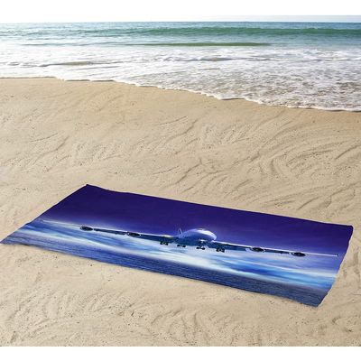 Chickwin Airplane Print Microfiber Beach Towel, 75 x 150 cm