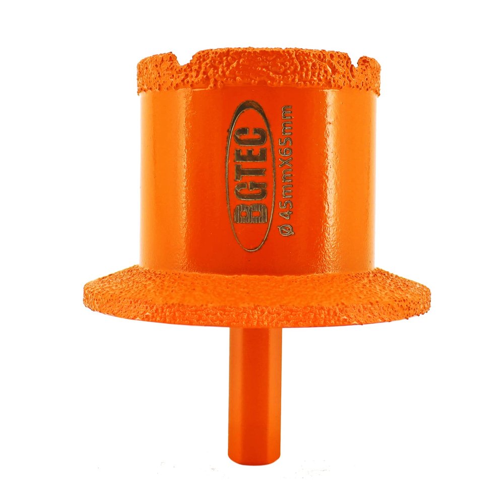 BGTEC Diamond Hole Saw, 45 x 65 mm, Triangular Shank, for Porcelain, Marble, Ceramic, Tile, Granite and Stone