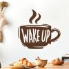 Wall Decal "Wake Up," Coffee Cup, Lime Green view 2