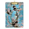 Cute Panda Cherry Blossom Acrylic Clipboard, A4, 22.9 x 31.8 cm, with Low-Profile Metal Clip view 1