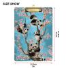 Cute Panda Cherry Blossom Acrylic Clipboard, A4, 22.9 x 31.8 cm, with Low-Profile Metal Clip view 3