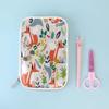 Fox Flower Zipper Pencil Case and Makeup Bag view 3