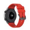 FTRONGRT 22mm Watch Band Compatible with Huawei Watch 3 Pro, Soft Silicone, Red with Black Buckle view 2