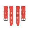 FTRONGRT 22mm Watch Band Compatible with Huawei Watch 3 Pro, Soft Silicone, Red with Black Buckle view 3