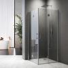 80 x 80 cm Folding Corner-Entry Shower Enclosure, 6 mm Nano Glass, 195 cm High view 1