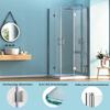 80 x 80 cm Folding Corner-Entry Shower Enclosure, 6 mm Nano Glass, 195 cm High view 4