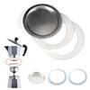 World Trade Universal Gasket and Filter for Moka Coffee Makers, 2 Silicone Gaskets + 1 Filter, 1 Cup, 49734 view 1