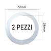 World Trade Universal Gasket and Filter for Moka Coffee Makers, 2 Silicone Gaskets + 1 Filter, 1 Cup, 49734 view 3