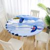 Morbuy Round Elastic Tablecloth, Parrot Print, Blue Sky, 90 cm view 2