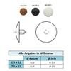 Cover Caps with Pin, Decorative/Blind Caps, 2.5 x 12 mm, Dark Brown (RAL 8014), 50-Pack view 2