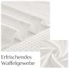 Vangao Waffle Café Curtains for Kitchen, 2-Piece Set, 90 W x 60 H cm, White view 3