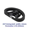 1 pc C-19 GT2 10 mm Wide Closed-Loop Rubber 2GT Timing Belt, 180 mm view 3