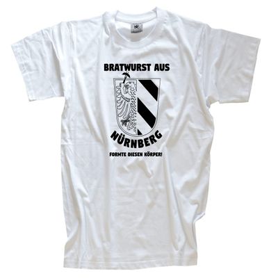 Nuremberg Bratwurst Shaped This Body T-Shirt, White, M