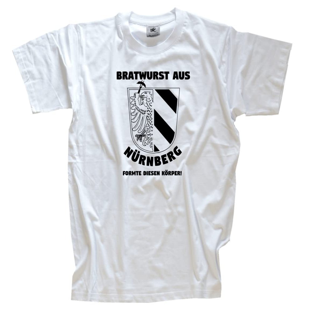 Nuremberg Bratwurst Shaped This Body T-Shirt, White, M