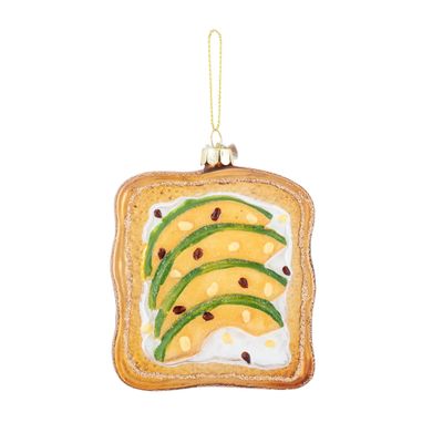Noble Gems Glass Avocado Toast Ornament