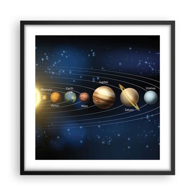 ARTTOR Space Poster 50 x 50 cm, Framed Wall Art Print - 3650 - P2B