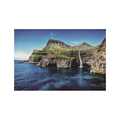 Canvas Landscape Wall Art, Hawaii Lake Islands and Hills, Modern Artwork, 30 x 45 cm (12 x 18 in), Frameless
