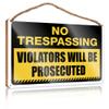 COTECI Wooden Sign with “No Trespassing Violators Will Be Prosecute” Text, for Hanging, 20 x 30 cm view 1