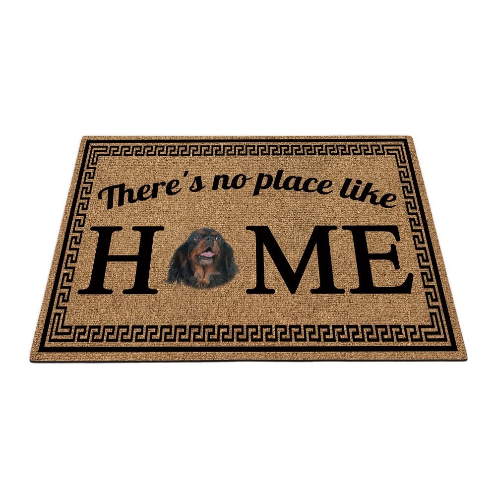 BAGEYOU My Love Cute Cavalier King Charles Dog Decorative Doormat, "There's No Place Like Home" Welcome Floor Mat, 90 x 60 cm