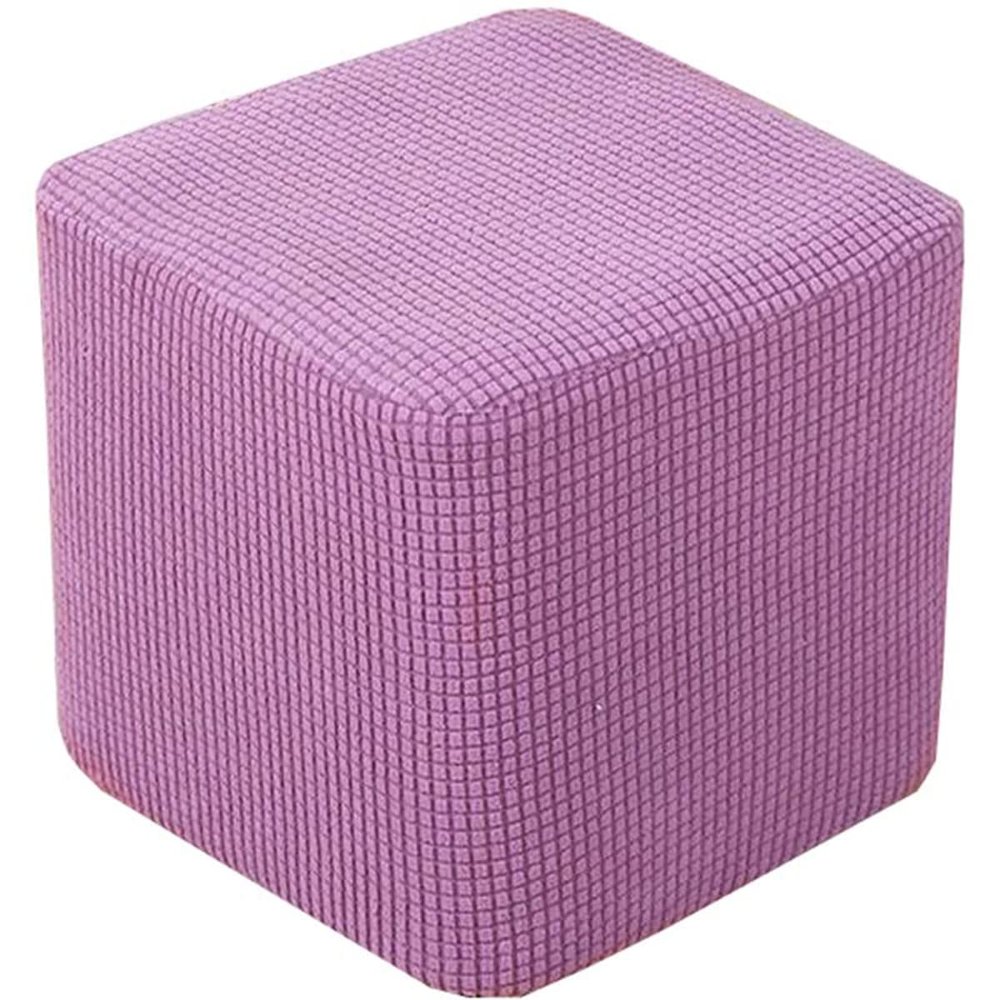 XGANGM Jacquard Stretch Ottoman Cover, Pink, 4-Pack, 30 × 30 cm
