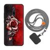 Vingarshern Case Compatible with Redmi K20 Pro, Silicone Case with Red Rose Pattern and Adjustable Lanyard view 1