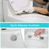 O-Shape Standard Soft-Close Toilet Seat, White PP, Quick-Release view 3