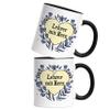 Hey!Print Best Teacher with Heart Black Mug – Thank-You Gift view 2