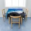 Morbuy Square Tablecloth, Ocean Waves, Water-Resistant, Wipeable, 150 x 150 cm view 2