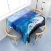Morbuy Square Tablecloth, Ocean Waves, Water-Resistant, Wipeable, 150 x 150 cm view 3