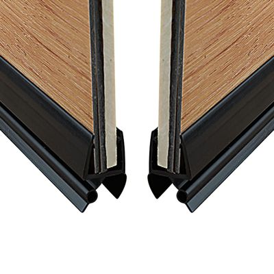 Cozylkx 1 m Shower Door Bottom Seal, 17 mm Gap, for 8 mm Glass, Black