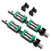 CNCMANS HGH20/HGR20 Linear Guide, 2 HGR20 400 mm Rails with 4 Stop Blocks and 4 HGH20CA Carriage Blocks view 1