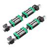CNCMANS HGH20/HGR20 Linear Guide, 2 HGR20 400 mm Rails with 4 Stop Blocks and 4 HGH20CA Carriage Blocks view 2