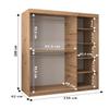 MEBLE KRYSPOL YORK 2-Door Wardrobe, Artisan/White, 150 x 62 x 200 cm view 4