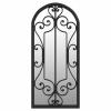Festnight Black Outdoor Garden Mirror with Window Design, Weather-Resistant Iron, 100 x 45 cm view 1