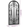 Festnight Black Outdoor Garden Mirror with Window Design, Weather-Resistant Iron, 100 x 45 cm view 3