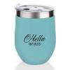 Hello World Wine Glass - Stainless Steel Insulated Cup for Wine and Coffee - Stemless Wine Glass - Fun Travel Cup with Lid - 12 oz view 2