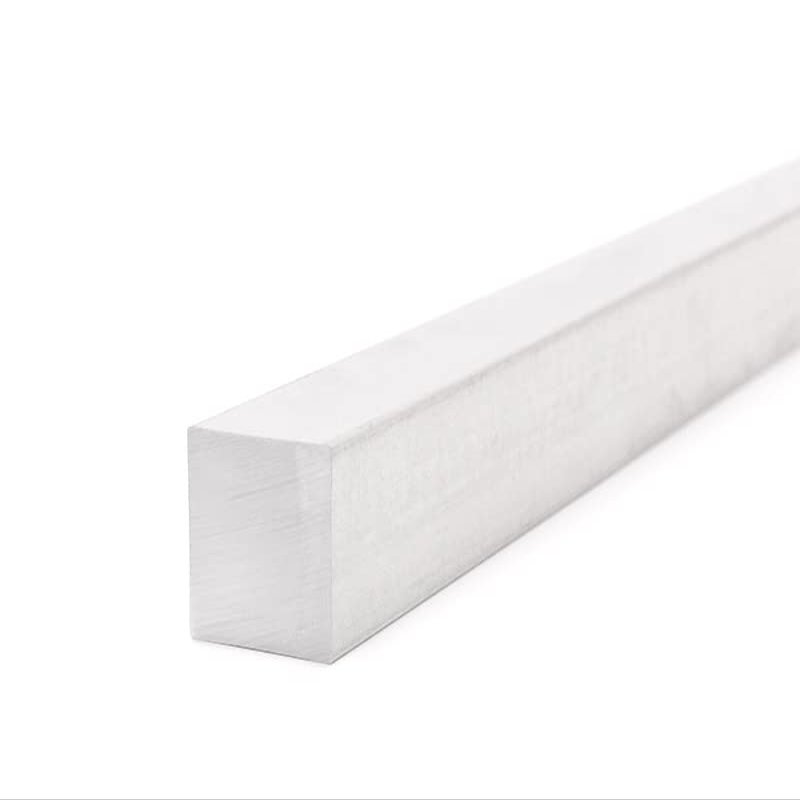 Square Bar 20 x 20 mm, EN AW-6060 Aluminum, Cut Length 1660 mm