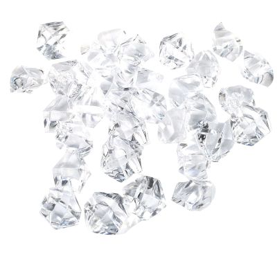 Faux Crystals, 80 Pieces, Acrylic Gems, Clear Ice Rocks, Plastic Diamonds, Vase Filler, Decorative Eggs, One Size