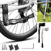 Akyandoo Premium Adjustable Bicycle Kickstand for E-Bikes, 24–29 in, White with Bell view 1