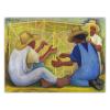 Diego Rivera Three Men Building a Huacal Canvas Print, 70 x 91 cm, Unframed view 4