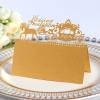 TROYSINC 100-Piece Wedding Place Cards, Royal Carriage Pattern, Black view 2
